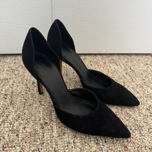 Vince Celeste Black Suede Leather d’Orsay Pump